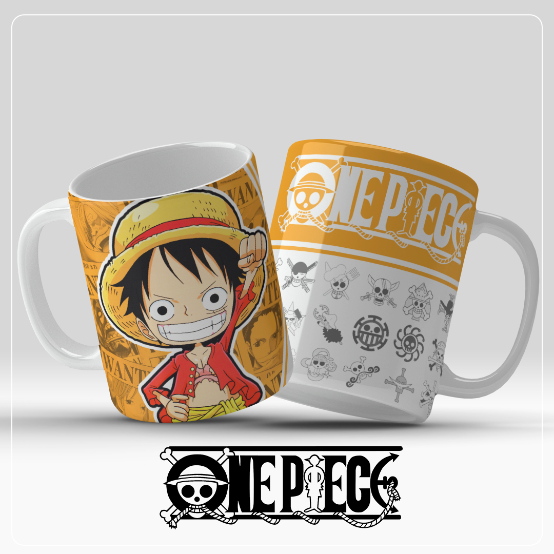 45 Artes Caneca /xícara Anime One Piece Pack Estampa Digital