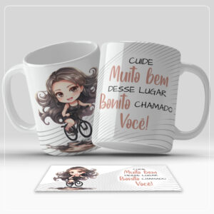 Arte Digital Caneca - Cuide muito bem