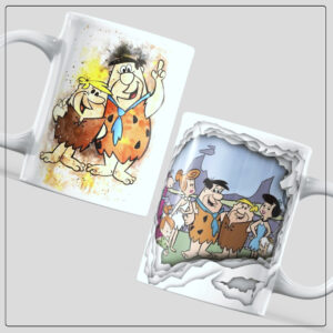 Arte Digital para Caneca - Os Flinstones