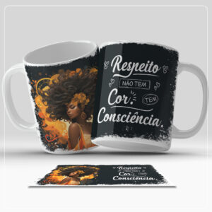 Arte Digital para Caneca - Consciência Negra.