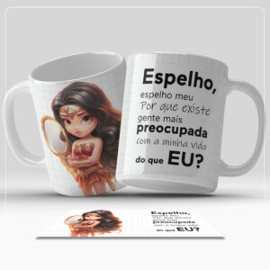Arte Digital para Caneca - Espelho, espelho meu