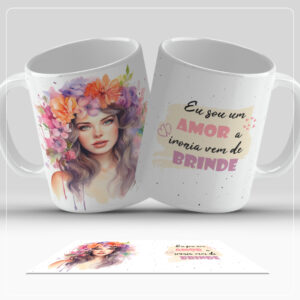 Arte Digital para Caneca - Eu sou um amor a ironia vem de brinde