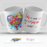 Arte Digital para Caneca - Lar é onde o coração está!