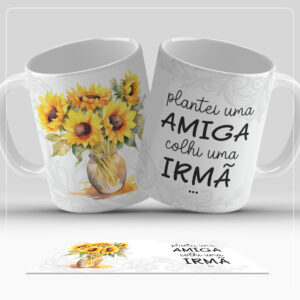 Arte Digital para Caneca - Plantei uma amiga