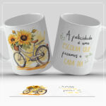 Arte Digital para Caneca - A felicidade é uma escolha que fazemos