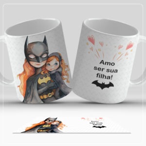 Arte Digital para Caneca - Batgirl Mãe