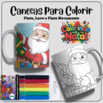 Kit Digital - Natal Infantil 2025 (para colorir) - Imagem 4