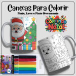 Kit Digital - Natal Infantil 2025 (para colorir) - Imagem 11