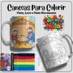 Kit Digital - Natal Infantil 2025 (para colorir) - Imagem 2