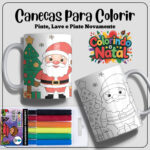 Kit Digital - Natal Infantil 2025 (para colorir) - Imagem 5