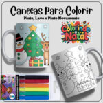 Kit Digital - Natal Infantil 2025 (para colorir) - Imagem 7