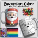 Kit Digital - Natal Infantil 2025 (para colorir) - Imagem 8