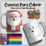 Kit Digital - Natal Infantil 2025 (para colorir) - Imagem 9
