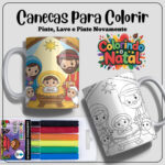 Kit Digital - Natal Infantil 2025 (para colorir)