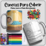 Kit Digital - Natal Infantil 2025 (para colorir) - Imagem 3
