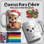Kit Digital - Natal Infantil 2025 (para colorir) - Imagem 10